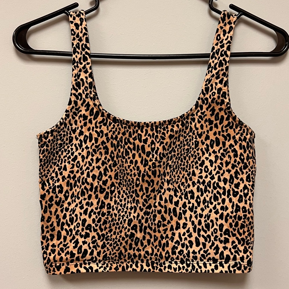Cheetah print crop top tank